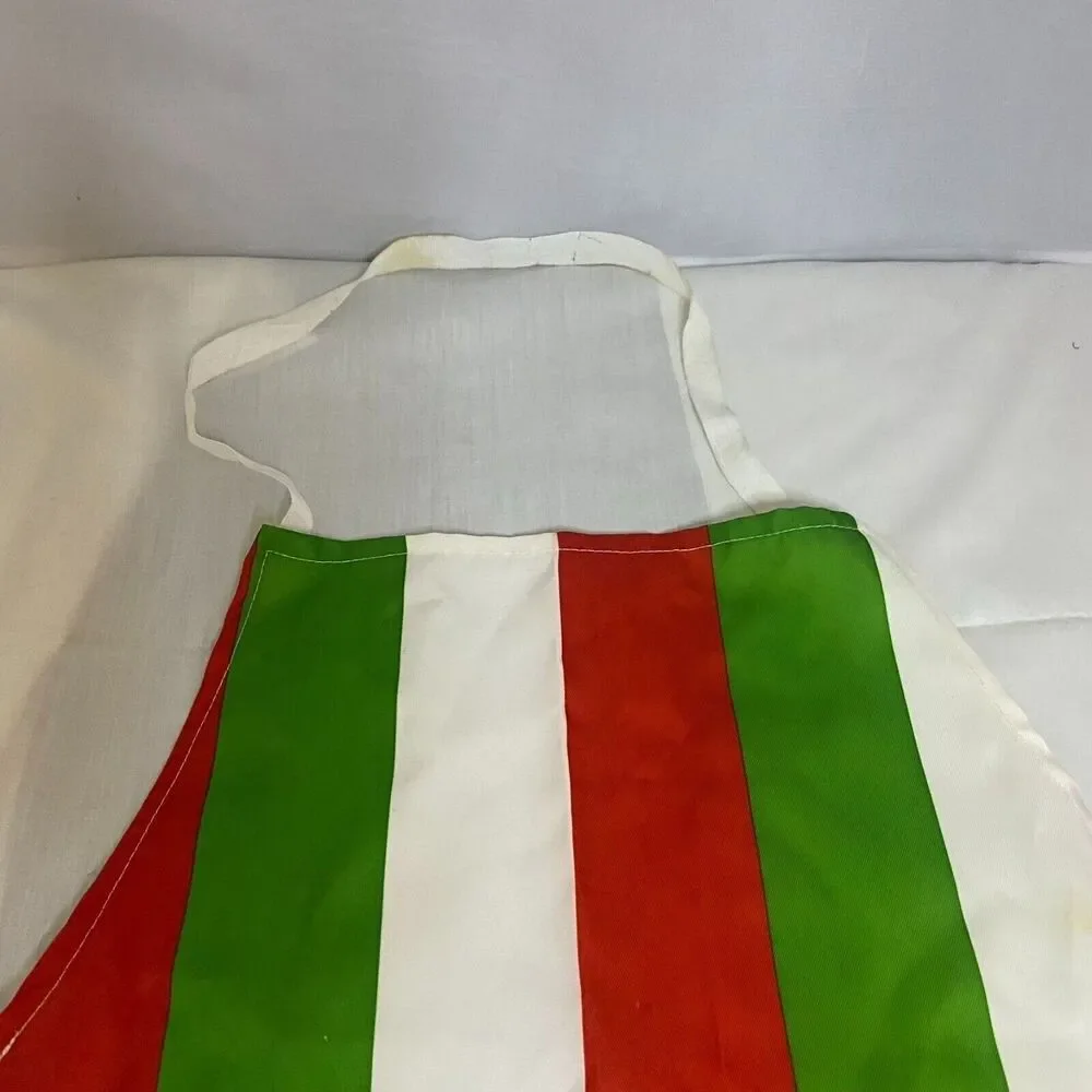#7134 Pasta Green Red White BIB CHEF Apron